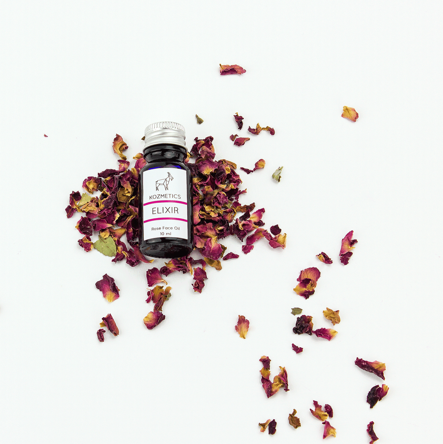 Recycled glass: Luxurious Rose Face & Neck Elixir